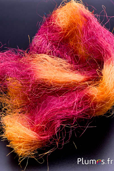 Fibres de sisal - 50 g - orange-bordeaux